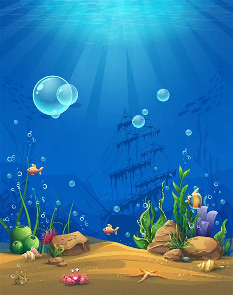 cartoon under the sea background|cartoon underseas background.